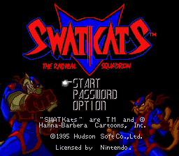 SWAT Kats - The Radical Squadron (USA) Title Screen
